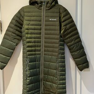 Columbia 650 down and feather jacket.